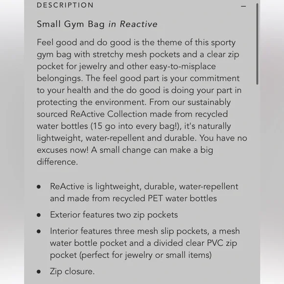 NWT Vera Bradley Small Gym Bag in Reactive in Garden Picnic - Picture 8 of 8